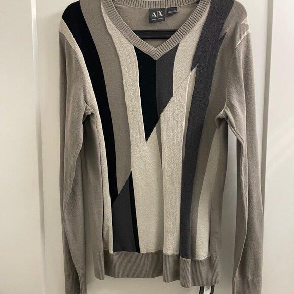 Armani Exchange Sweater Black/Grey Men's Size Small New with Tags - Picture 1 of 4